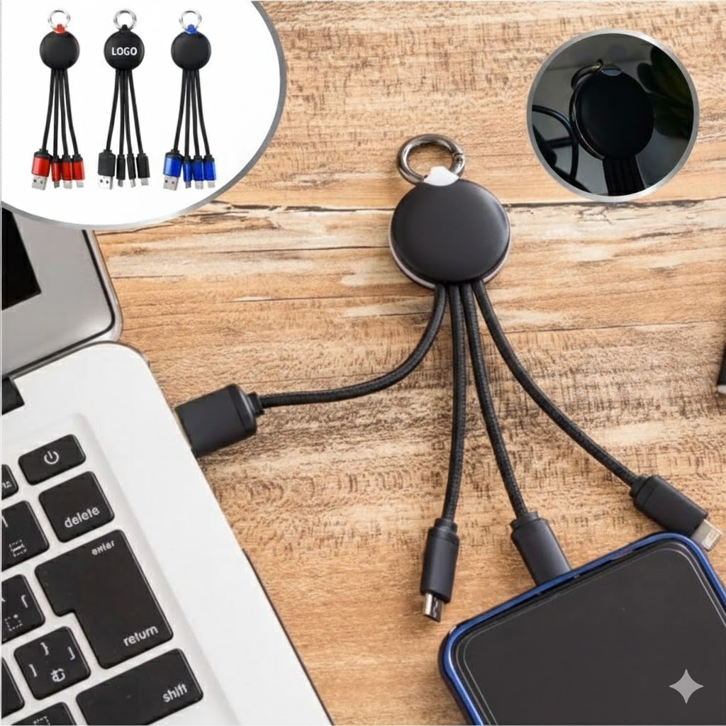 Şarj Kabeli 3-lü (qara)